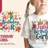 Monthly Birthday Girl Clip Art Set - Digital Download Png Graphics For Each Month