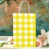 Yellow Gingham Gift Bag.