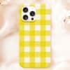 Yellow And White Gingham Phone Case.