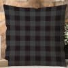 Black And Gray Plaid Pillow.