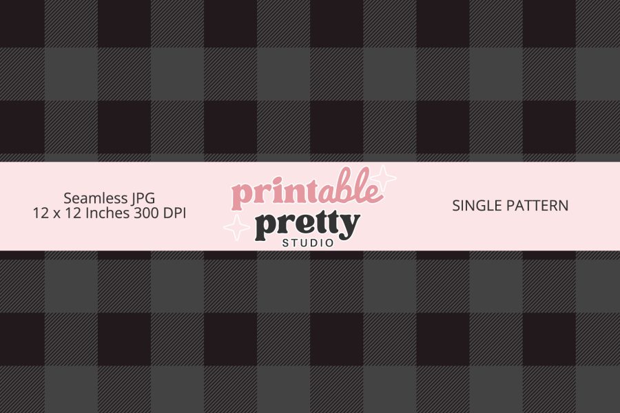 Gray Buffalo Plaid Seamless Pattern