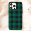 Green And Black Plaid Phone Case.