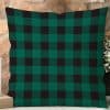 Green And Black Buffalo Plaid Throw Pillow.