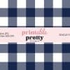 Navy And White Buffalo Plaid Seamless Pattern