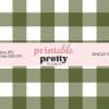 Olive And White Buffalo Plaid Seamless Pattern