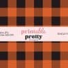 Orange And Black Buffalo Plaid Seamless Pattern