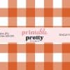 Orange And White Buffalo Plaid Seamless Pattern