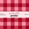 Red And Pink Buffalo Plaid Seamless Pattern