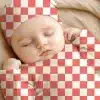 Sleeping Baby Wearing A Red And White Checkered Hat And Outfit.