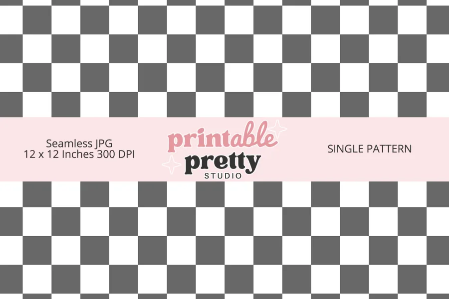 Dark Gray Checkered Seamless Pattern digital paper - 12x12 inch JPG for modern and graphic crafting