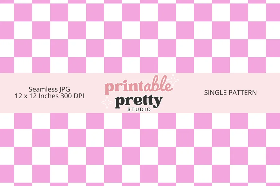 Light Pink Checkered Seamless Pattern digital paper - 12x12 inch JPG for sweet crafting and nursery decor