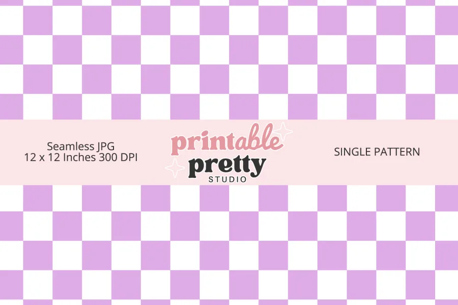 Violet Checkered Seamless Pattern digital paper - 12x12 inch JPG for creative crafting and unique designs