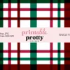 Christmas Plaid Seamless Pattern Digital Paper - 12X12 Inch Jpg For Holiday Crafting And Festive Designs