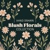 Blush Florals Clip Art Pattern Bundle