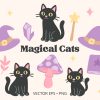 Magical Cats Clip Art