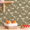 Strawberries And Croissants Kitchen Wallpaper Mockup Psd