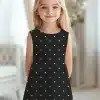 Girl In Black Polka Dot Dress.