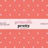Coral White Polka Dot Seamless Pattern Digital Paper - 12X12 Inch Jpg With White Dots On Coral For Crafting