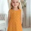 Girl In Orange Polka Dot Dress.