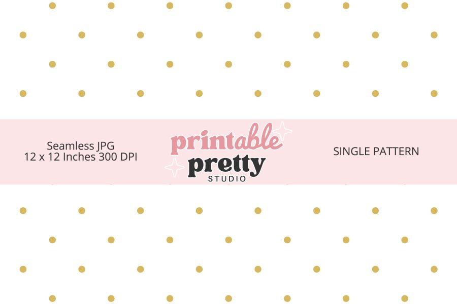 Gold Polka Dot Seamless Pattern digital paper - 12x12 inch JPG for elegant crafting and party invitations