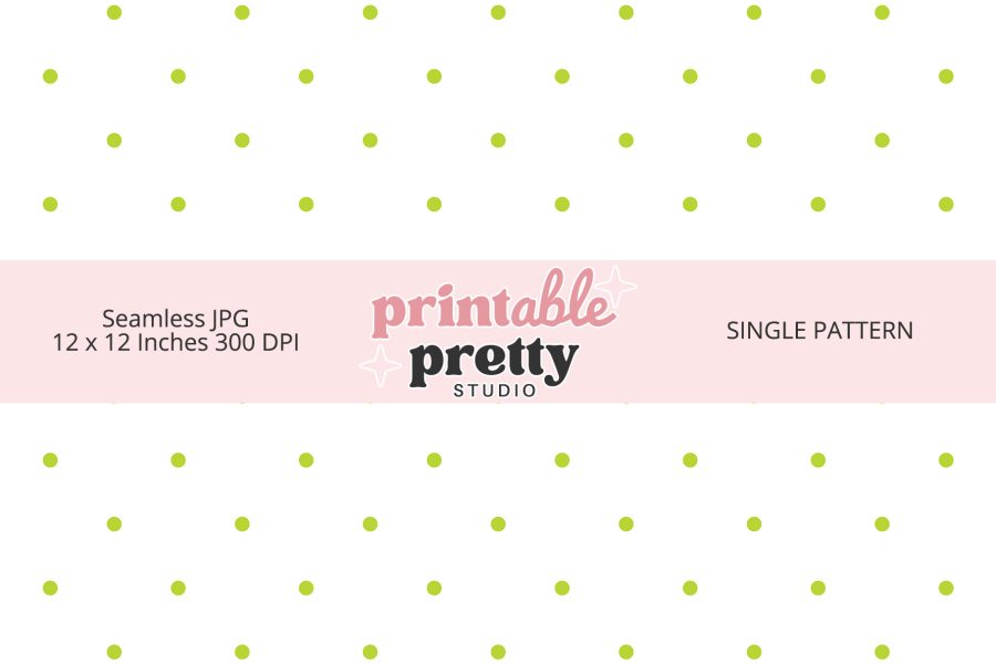 Bright Green Polka Dot Seamless Pattern digital paper - 12x12 inch JPG for vibrant crafting and party decor
