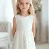 Girl In A White Polka Dot Dress.