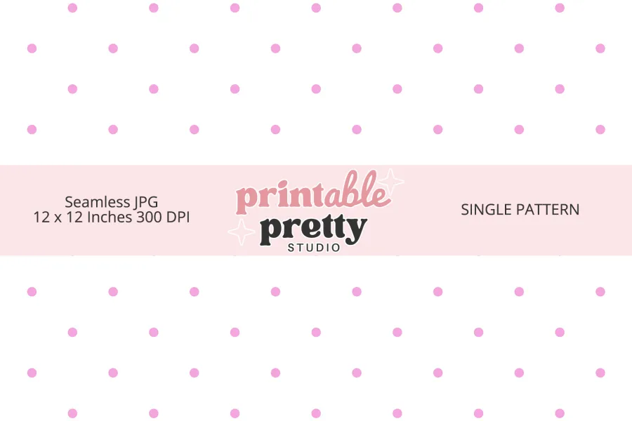 Light Pink Polka Dot Seamless Pattern digital paper - 12x12 inch JPG for sweet and charming crafting projects