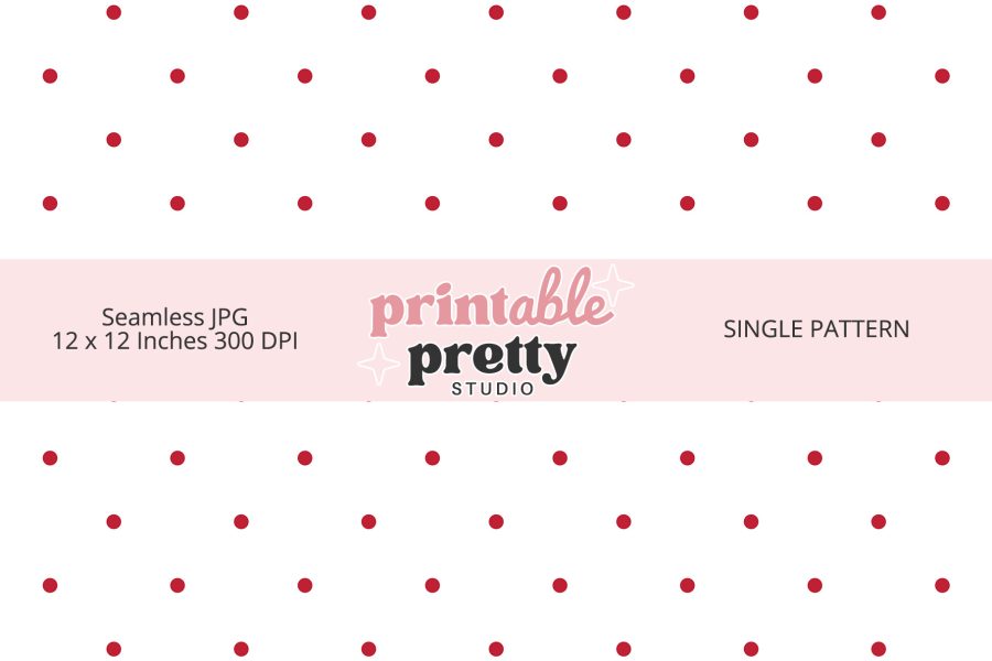 Red Polka Dot Seamless Pattern
