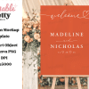 A Terracotta Welcome Sign For Madeline And Nicholas'S Wedding, Displaying Their Names And Wedding Date.