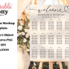 Wedding Seating Chart For Madeline And Nicholas, Displayed On An Easel.