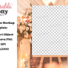 Blank Sign On An Easel, Surrounded By Blurred Wedding Flowers.