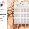 Wedding Seating Chart Mockup;  A Welcome Sign With The Names Madeline &Amp; Nicholas.