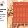 Wedding Seating Chart Template On An Easel.