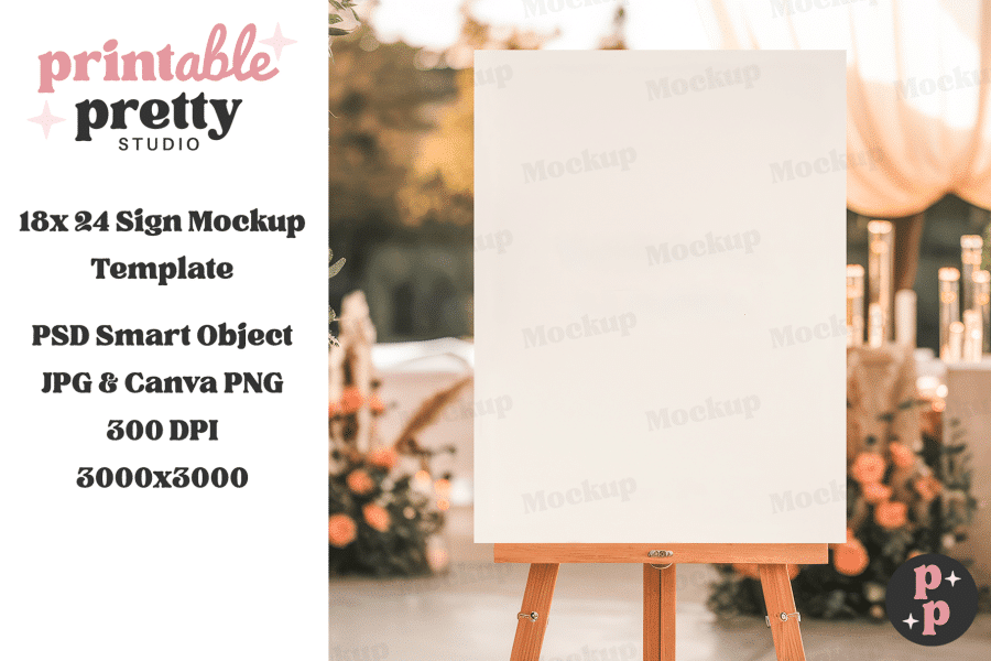 Romantic Outdoor Sign Mockup