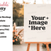 Blank Sign On Easel, Ready For Customized Image.