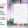 Wisteria Wedding Table Number Mockup Psd