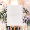 Lilac Dream Wedding Sign Mockup Blank Sign On An Easel In Front Of Wedding Flowers.