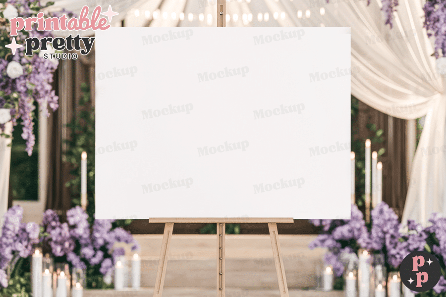 Horizontal Wedding Sign Mockup