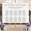 Wedding Seating Chart For Madeline And Nicholas, Displayed On An Easel.