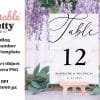 Wedding Table Number Card Mockup, Number Twelve, Names Madeline &Amp; Nicholas, Date November 24, 2025.