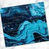 Abstract Blue And Black Marbled Design.