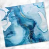 Abstract Blue And Gold Marble Texture.