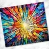 Abstract Stained Glass Artwork Depicting A Colorful Burst Of Light.