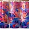 Three Colorful, Abstract Floral Tumblers.