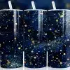 Gold Glitter Navy Swirls Tumbler Wrap - Digital Download Png Design With Mockup For Luxury Tumblers