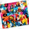 Abstract Graffiti Painting In Bright, Bold Colors.