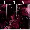 Purple Gold Marble Tumbler Wrap Design Featuring Deep Wine And Black Cherry Ink Swirls With Metallic Gold Accents And Splatter On A Dark Abstract Background