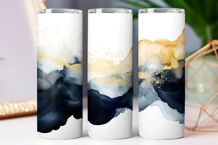 a group of tall cylindrical containers