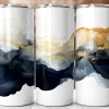 A Group Of Tall Cans With A Design On Them