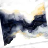 A Painting Of A Blue And Gold Line